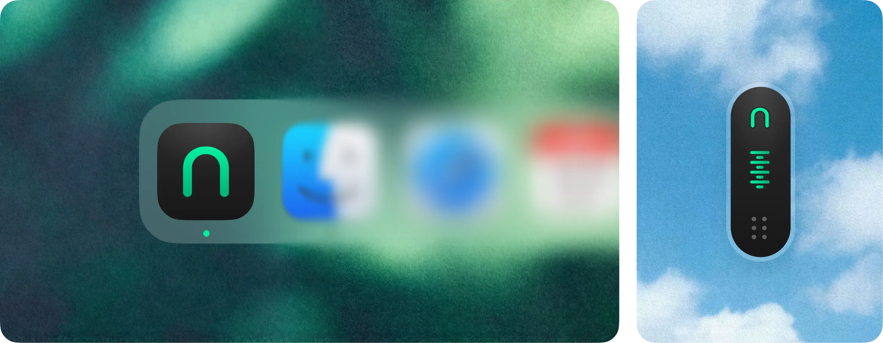 NeoSapien app in the macOS dock beside the Neo 1 device