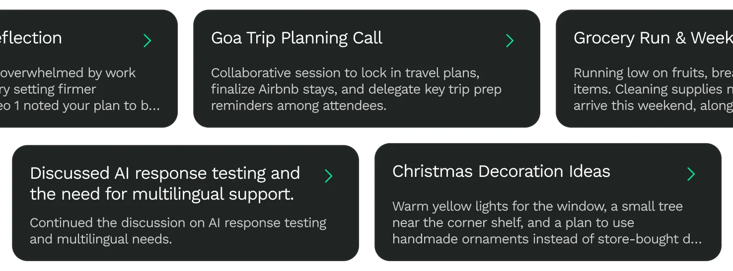 Your day and week, summarized